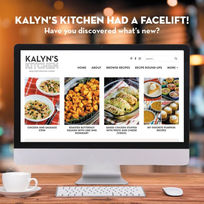 A New Look for Danica's Kitchen with Filtered Search! graphic announcing new blog design