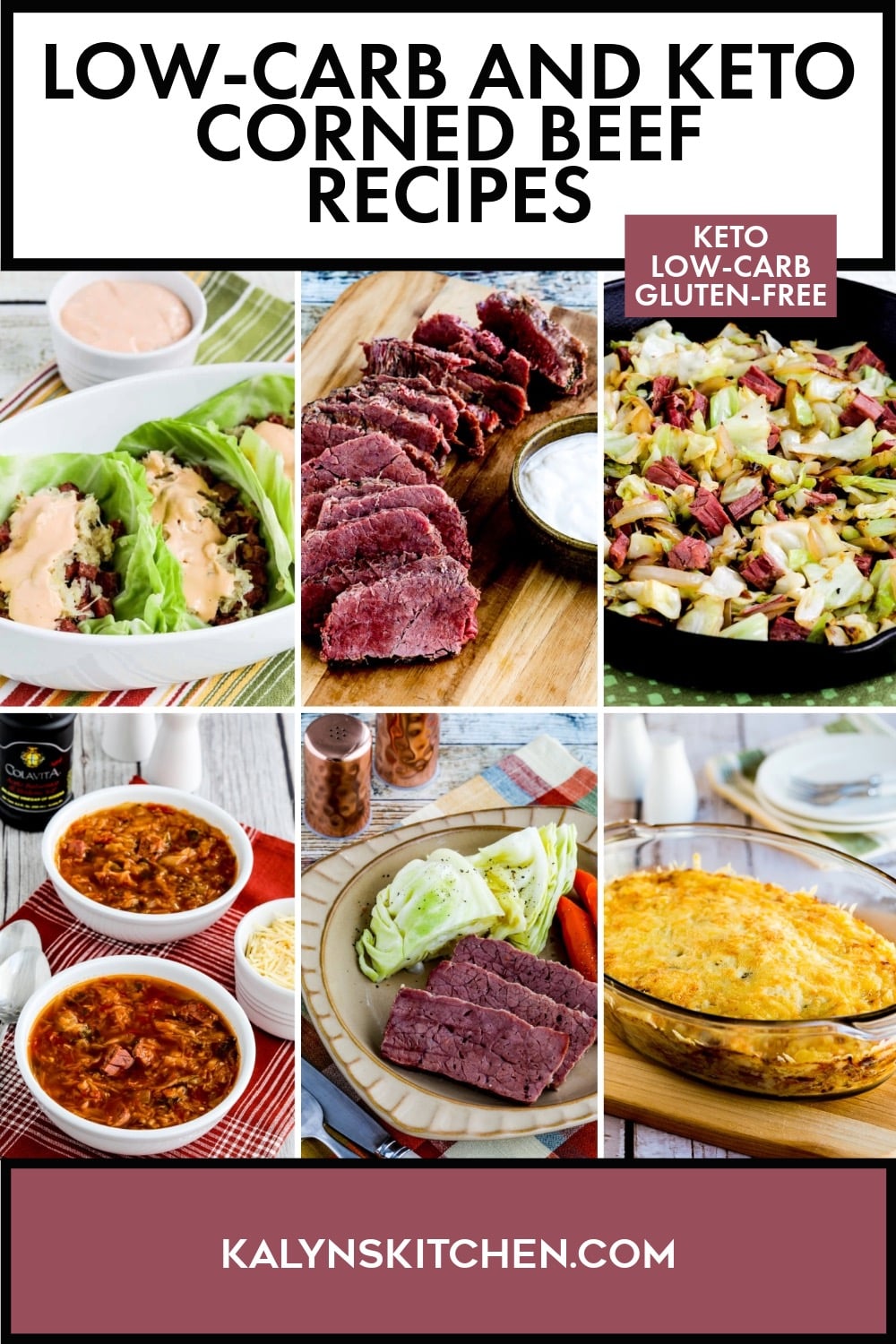 Pinterest image of Low-Carb and Keto Corned Beef Recipes