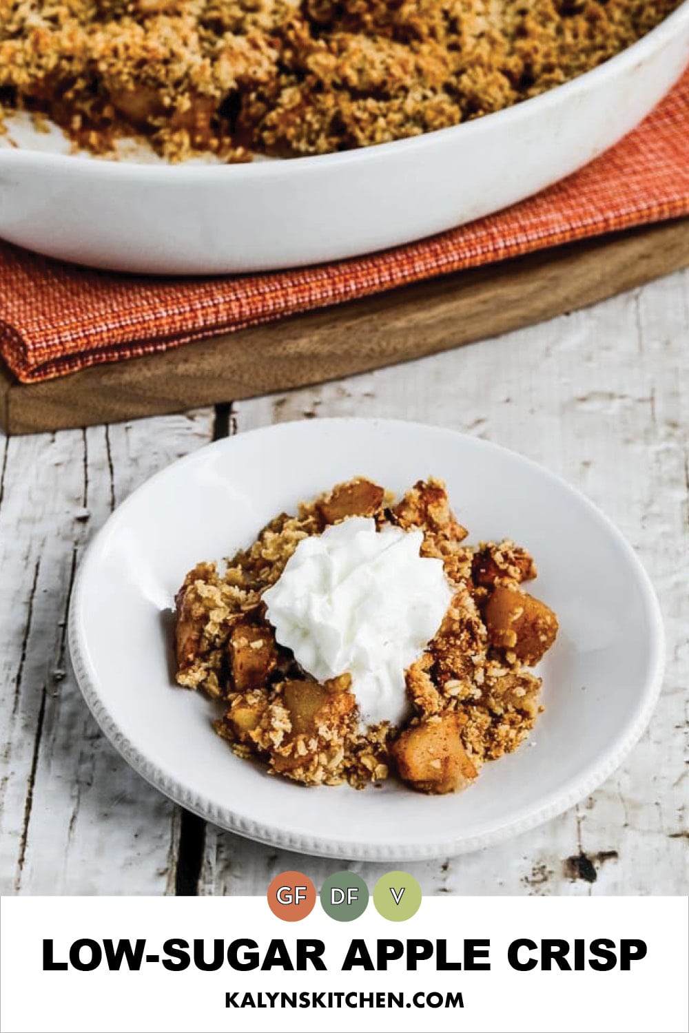 Pinterest image of Low-Sugar Apple Crisp