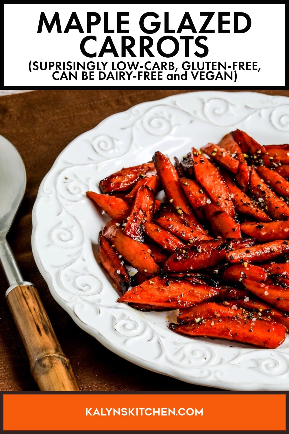 Pinterest image of Maple Glazed Carrots