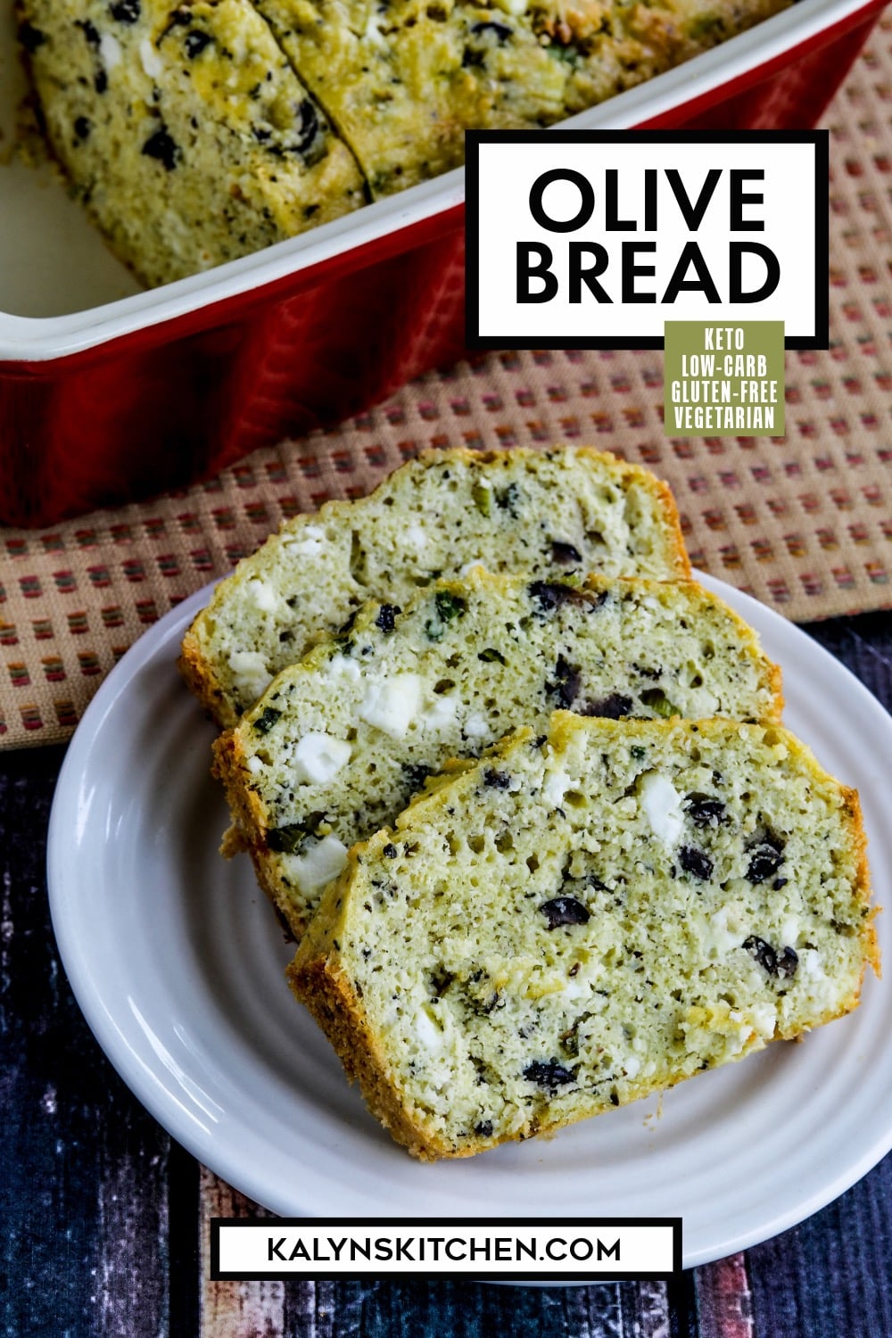 Pinterest image of Olive Bread