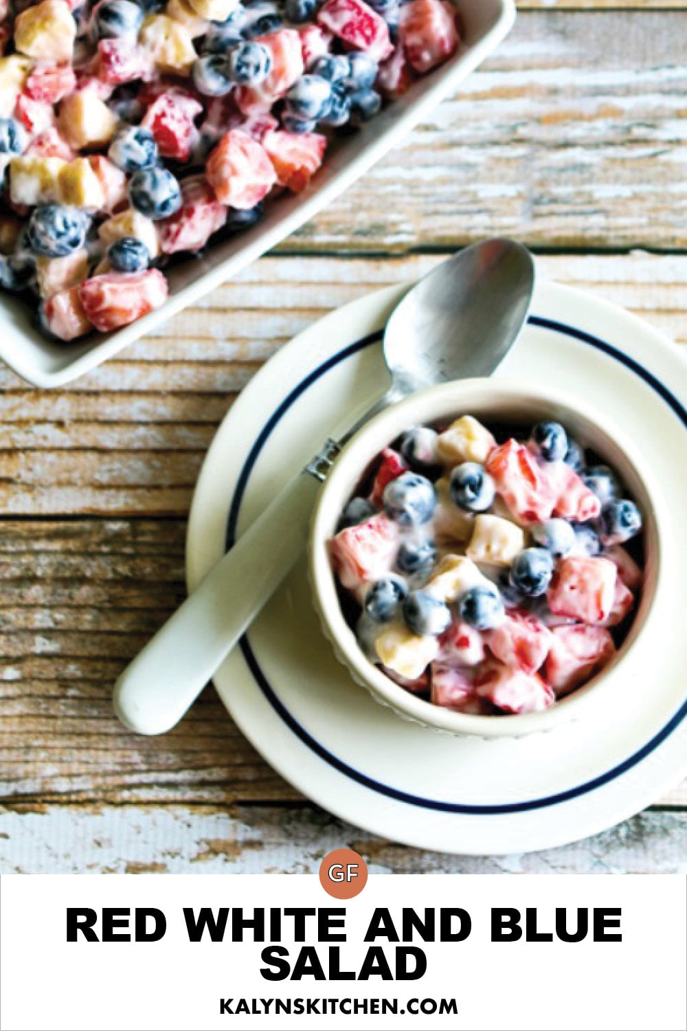 Pinterest image of Red White and Blue Salad