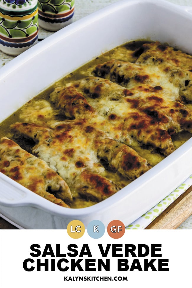 Pinterest image of Salsa Verde Chicken Bake