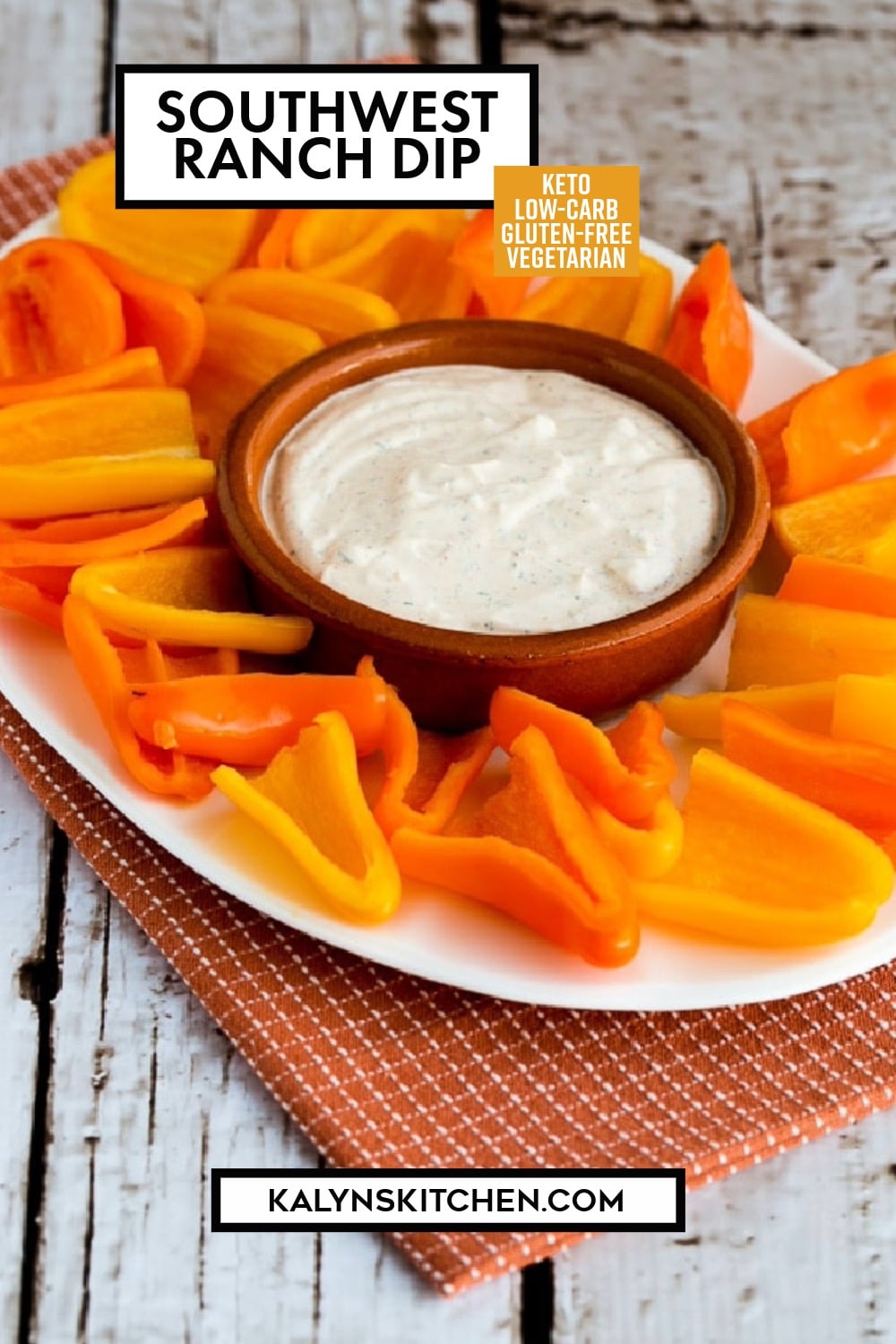 Pinterest image of Southwest Ranch Dip