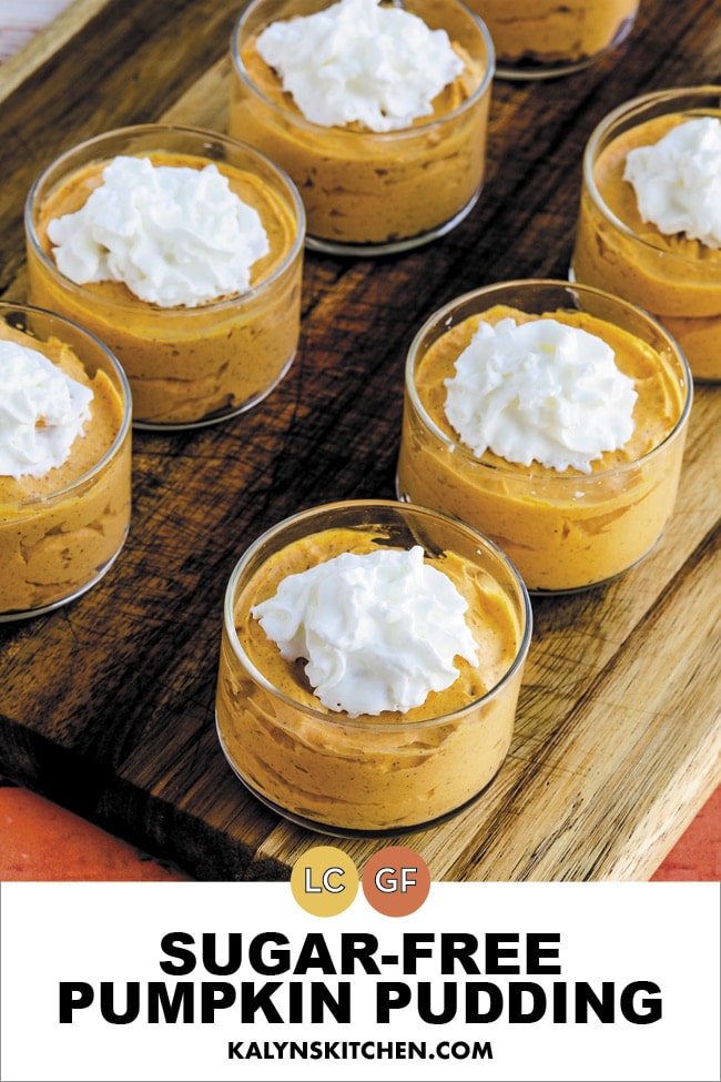 Pinterest image of Sugar-Free Pumpkin Pudding