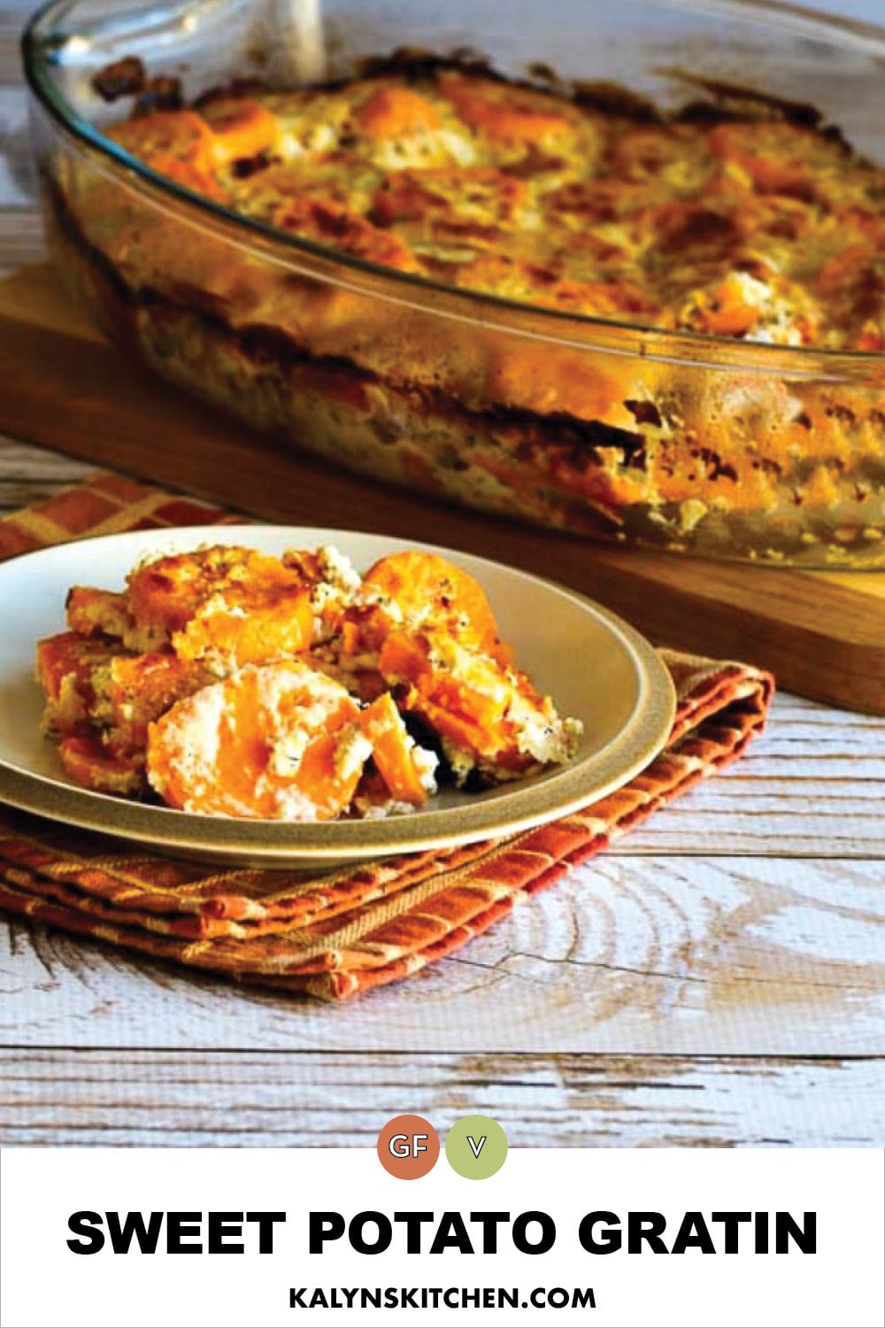 Pinterest image of Sweet Potato Gratin