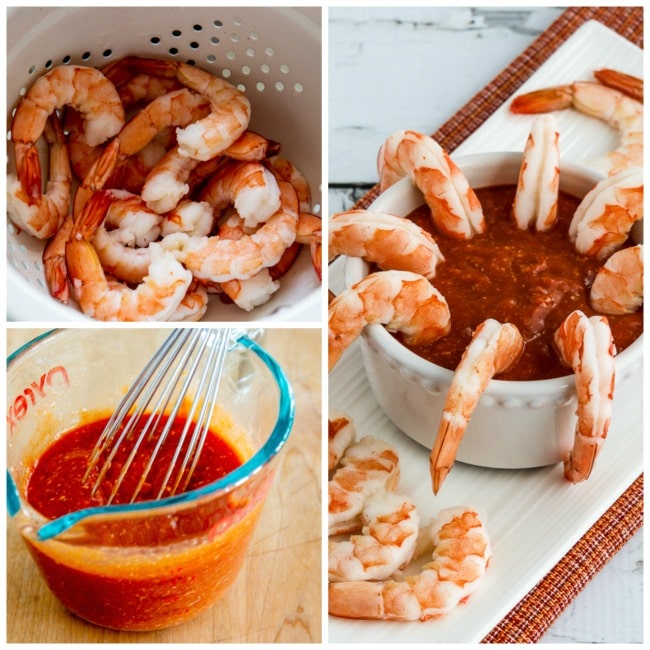 Shrimp with Low-Sugar Cocktail Sauce process shots collage