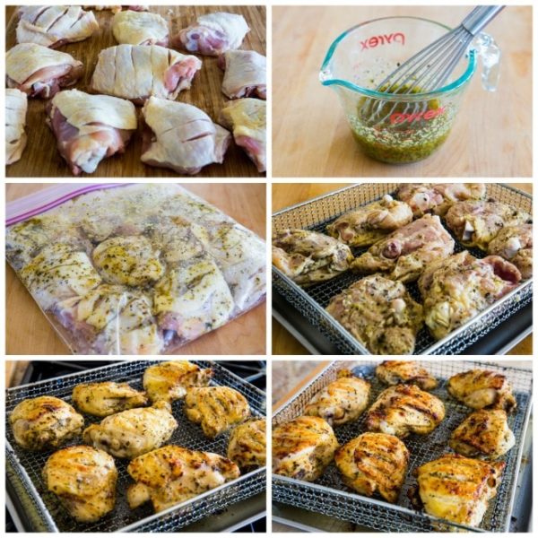 Low-Carb Herb Marinated Air Fryer (or Oven) Chicken Thighs found on 