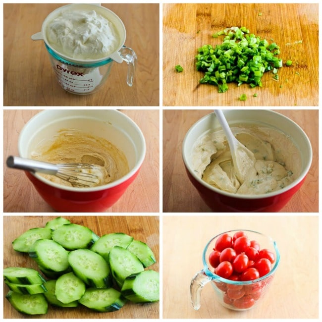 Greek Yogurt and Tahini Dip for Tomatoes and Cucumbers [found on danicaskitchen.com]