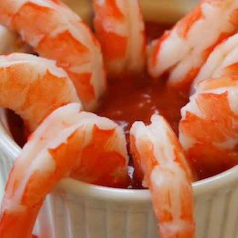 Shrimp with Keto Cocktail Sauce